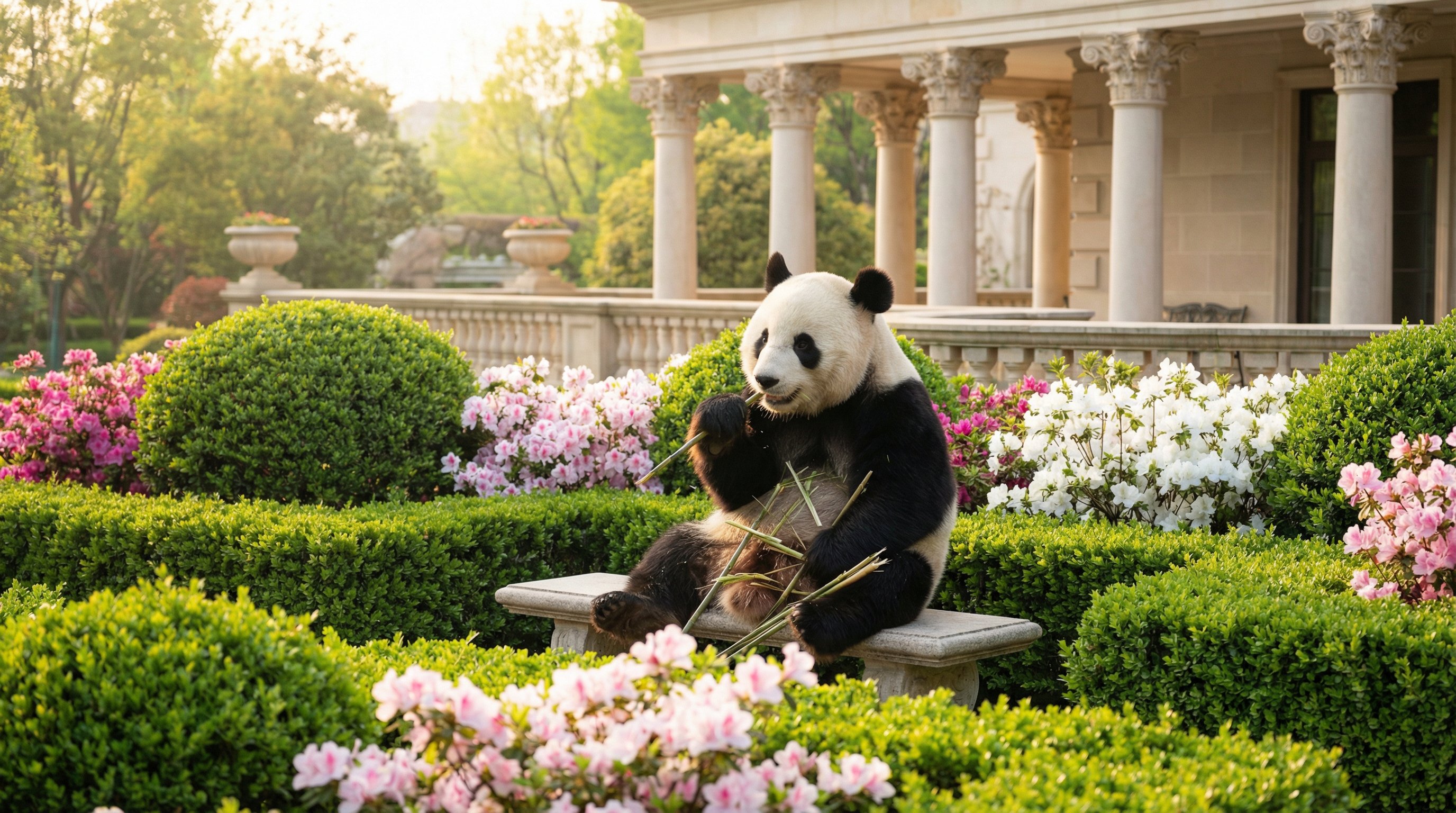 大熊猫竹林嘻戏 - 探花独家高清视频纪录